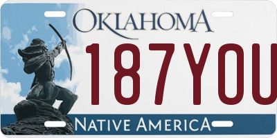 OK license plate 187YOU