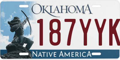 OK license plate 187YYK