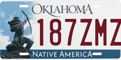 OK license plate 187ZMZ