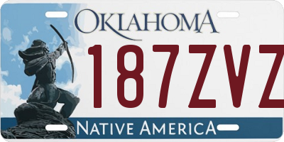 OK license plate 187ZVZ