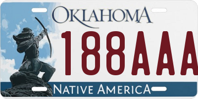 OK license plate 188AAA