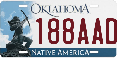 OK license plate 188AAD