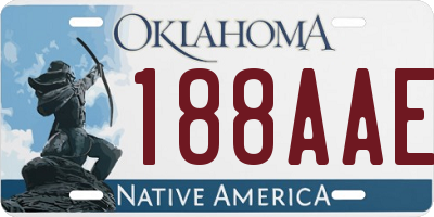 OK license plate 188AAE