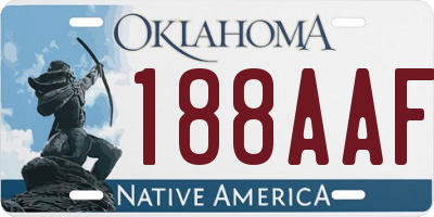 OK license plate 188AAF