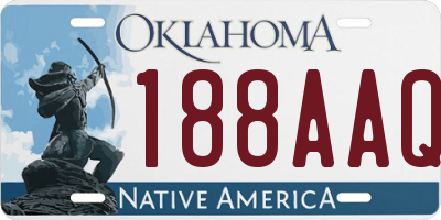 OK license plate 188AAQ