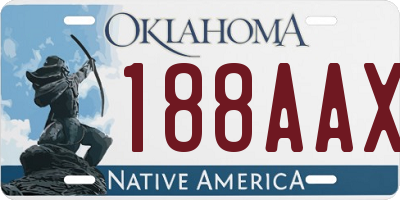 OK license plate 188AAX
