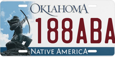 OK license plate 188ABA