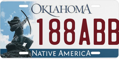 OK license plate 188ABB