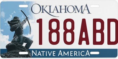 OK license plate 188ABD