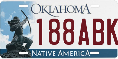 OK license plate 188ABK