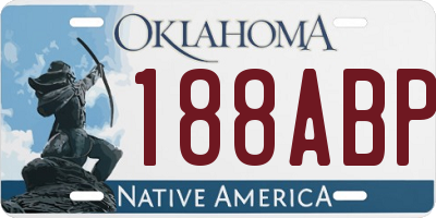 OK license plate 188ABP