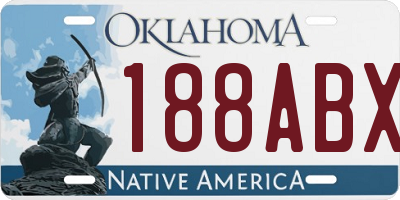 OK license plate 188ABX