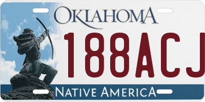 OK license plate 188ACJ