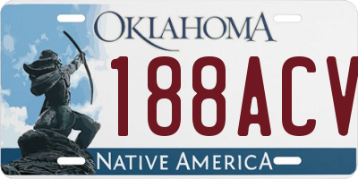 OK license plate 188ACV