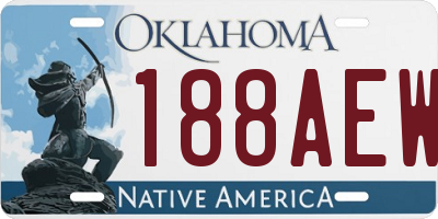 OK license plate 188AEW