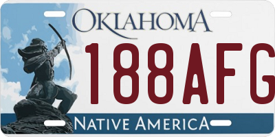 OK license plate 188AFG