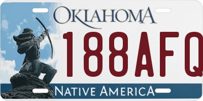 OK license plate 188AFQ