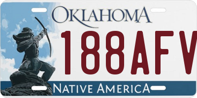 OK license plate 188AFV