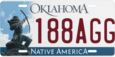 OK license plate 188AGG