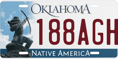 OK license plate 188AGH