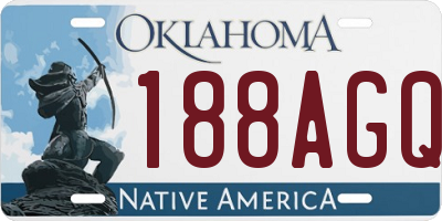 OK license plate 188AGQ