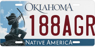 OK license plate 188AGR