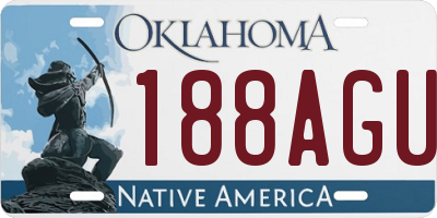 OK license plate 188AGU