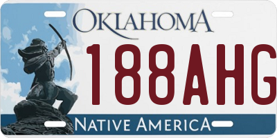 OK license plate 188AHG