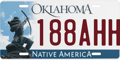 OK license plate 188AHH