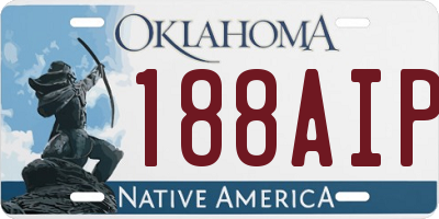 OK license plate 188AIP