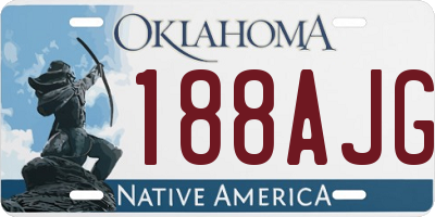 OK license plate 188AJG