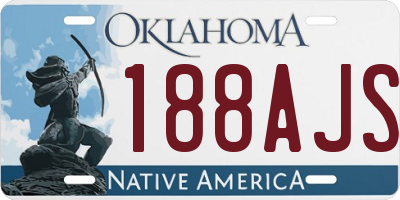 OK license plate 188AJS