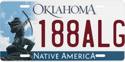 OK license plate 188ALG