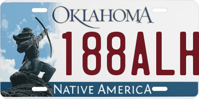 OK license plate 188ALH