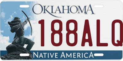 OK license plate 188ALQ