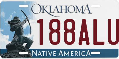 OK license plate 188ALU