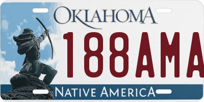 OK license plate 188AMA