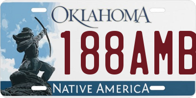 OK license plate 188AMB