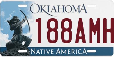 OK license plate 188AMH