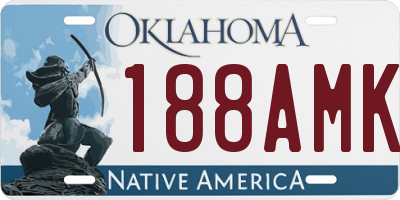 OK license plate 188AMK