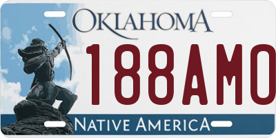 OK license plate 188AMO