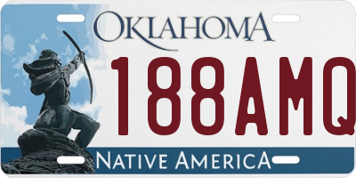 OK license plate 188AMQ