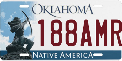 OK license plate 188AMR