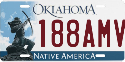 OK license plate 188AMV
