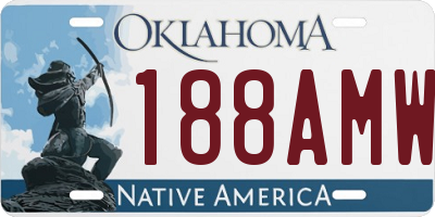 OK license plate 188AMW