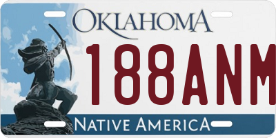 OK license plate 188ANM