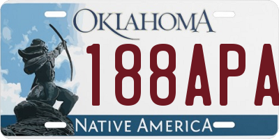 OK license plate 188APA