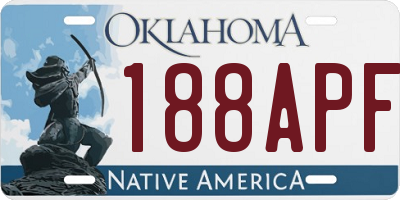 OK license plate 188APF