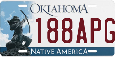 OK license plate 188APG