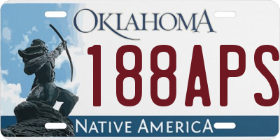 OK license plate 188APS